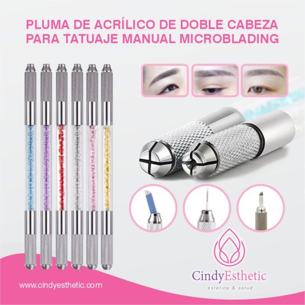 Pluma de acrílico de doble cabeza